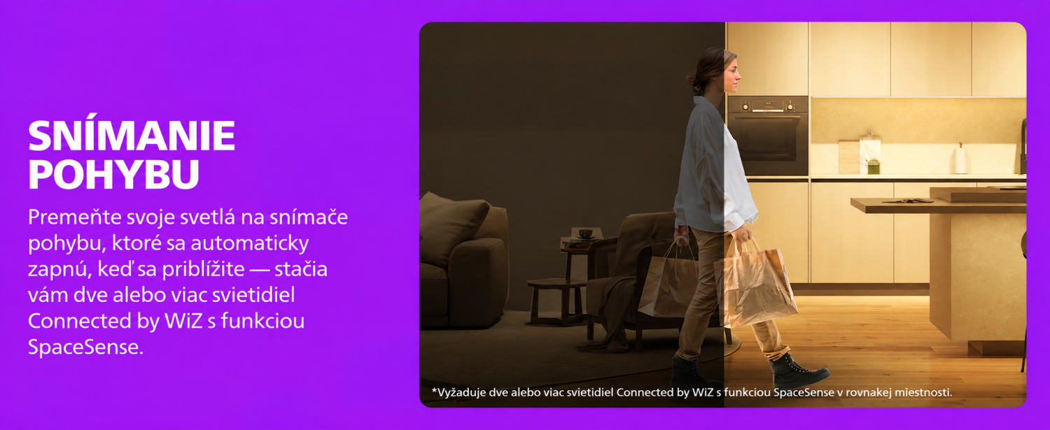 Philips Smart LED SpaceSense detekcia pohybu