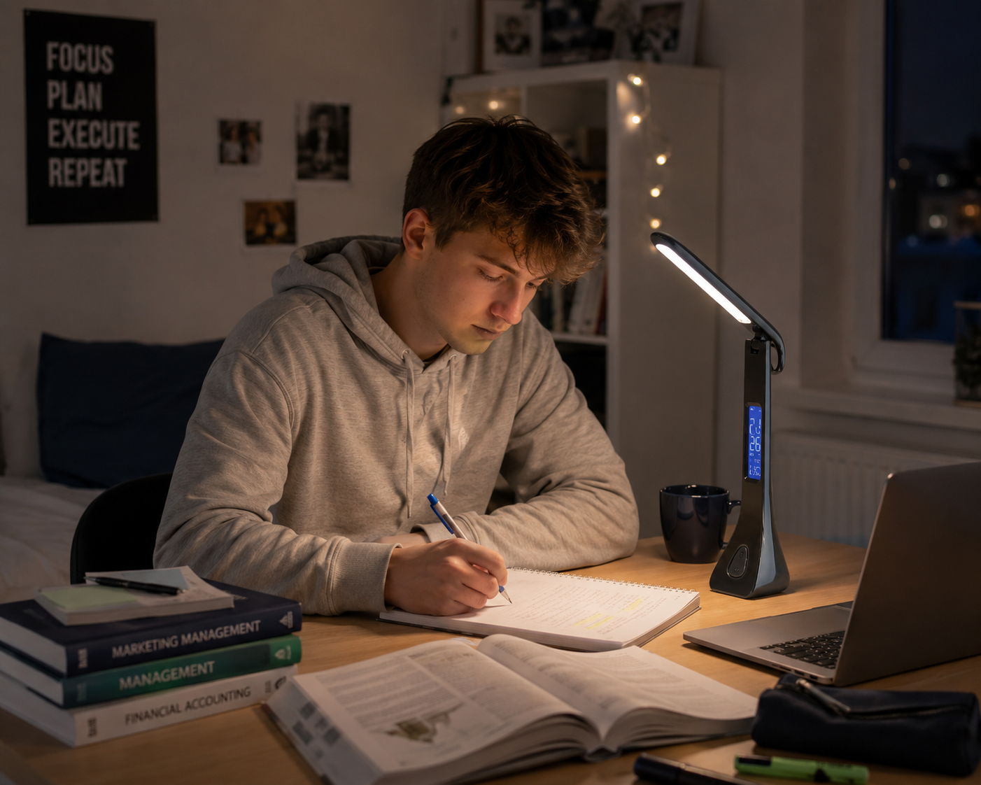 Stolní LED lampa vhodná na psací stůl školáka