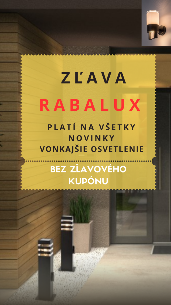 Uvítacia zľava RABALUX bez použitia zľavového kupónu