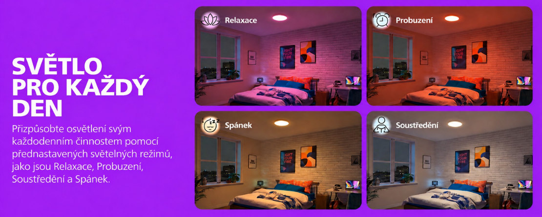 Philips Smart LED – světelné režimy