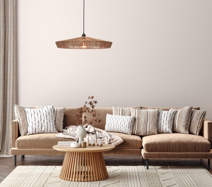 LUCIDE 10413/70/72 YUNKAI závesné svietidlo D700mm 1xE27 čierna, prírodná