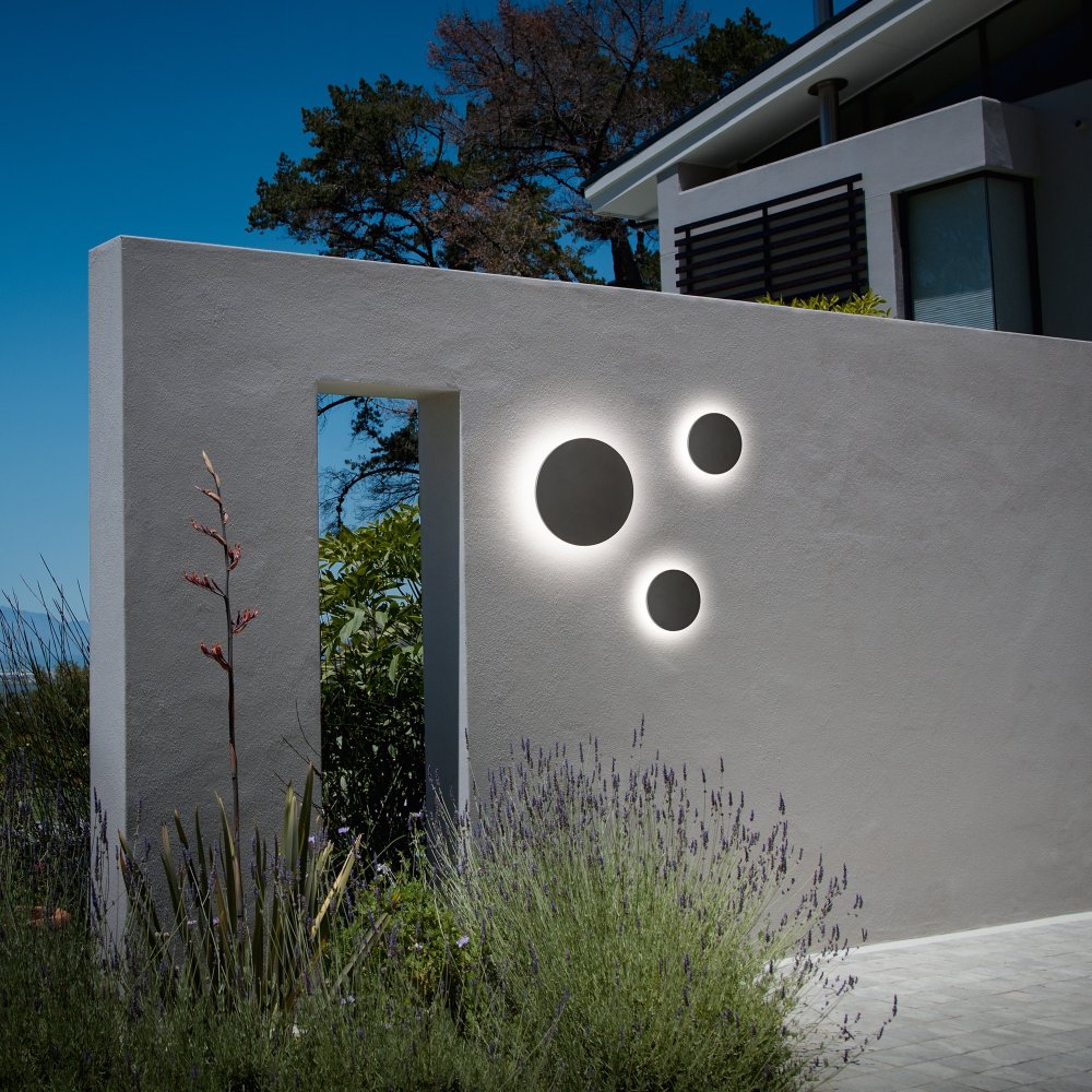 Ideal lux 328546 OUTDOOR PUNTO vonkajšie nástenné svietidlo LED D240mm 12W 1400/850lm 3000K IP54 čierna
