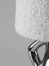 RABALUX 74216 Smurfy stolná lampička D150mm 1xE14 chrómová, krémová