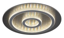 GLOBO 48042-40A JAYDEN stropné svietidlo D450mm LED 40W 4700/1300lm 3000-6500K čierna, šedá, krištáľový efekt, časovač, diaľkový ovládač