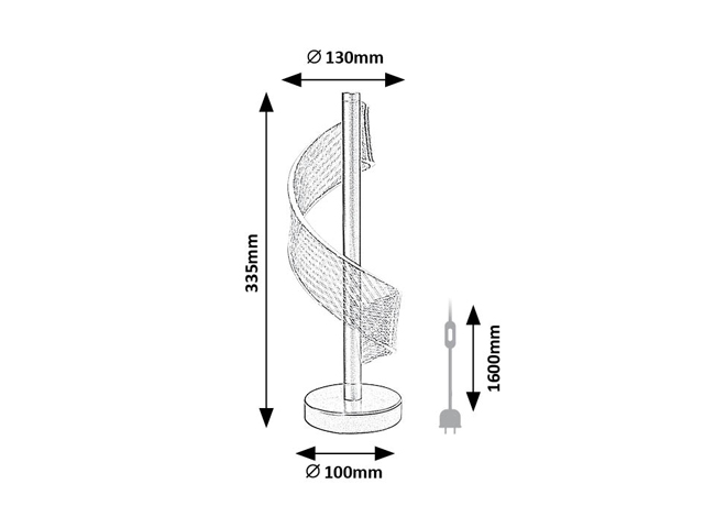 RABALUX 74416 Zofrael stolná lampička V335mm LED 6W/990/450lm 3000K zlatá, priehľadná
