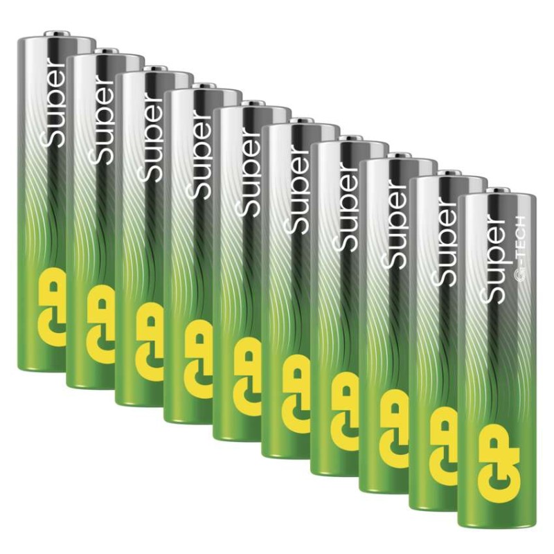 GP B0110G Alkalická batéria GP Super Alkaline LR03 (AAA), 10 ks SET-10ks