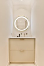 LED koupelnové kulaté zrcadlo s osvětlením průměr 60 cm 557lm 3000+4000+6000K IP44, zlaté, průhledné - Zuma Line LUSTRO D251801