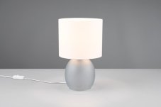 TRIO 517900111 VELA stolná lampička V290mm 1xE14 šedá, biela