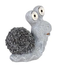 33205 GLOBO Exteriérové solární LED svítidlo zahradní dekorace Šnek, 2x 0,06W 2700K IP44 šedá