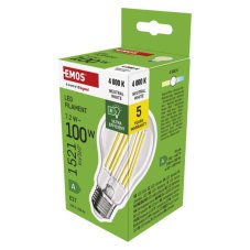 Emos ZF5168 LED žárovka E27 FILAMENT A60 7,2W 1521lm 4000K