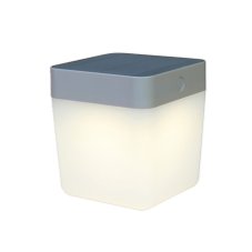 LUTEC 6908001337 TABLE CUBE solární stolní LED svítidlo 1W 3000K IP44 světla šedá