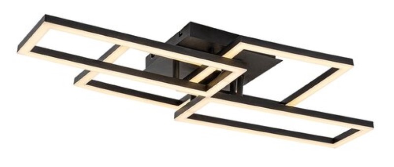 RABALUX 71389 Drusus stropní svítidlo LED 40W/3050lm 3000-6500K černá, bílá, stmívatelné, dálkový ovladač