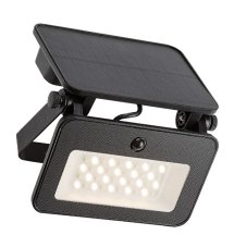RABALUX 77159 Tarcal solární nástěnné svítidlo se senzorem LED 6W/1000lm 3000+4000+6500K IP65 černá, stmívatelné