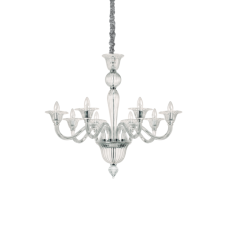 Závesné svietidlo/Luster Ideal lux 199382 BRIGITTA SP8 TRASPARENTE 8xE14 40W chróm