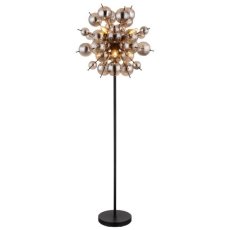 GLOBO 15633SS UDO stojacia lampa V1550mm 6xE14 čierna matná, dymová