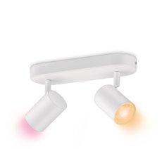 Philips WiZ Colors 8719514551893 IMAGEO bodové svietidlo 2xGU10 10W/700lm 2200-6500K+RGB biela stmievateľné