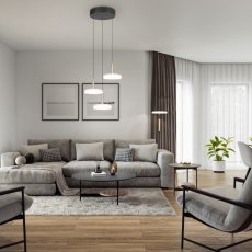 TRIO 454910165 CELESTE stojací lampa V1600mm SMD LED 15W/1750lm 3000K černá, kávová