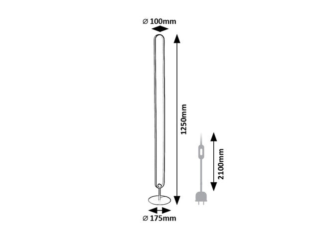 RABALUX 74051 Barto stojacia lampa LED V1250mm 19W RGB matná čierna, diaľkový ovládač