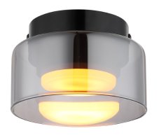 GLOBO 16055DS HIGGINS stropní svítidlo D130mm 1xGX53 6W 400/270lm 1800K černá, kouřová