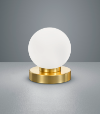 TRIO Reality R54011008 PRINZ II dotyková stolní lampička 1xE14 matná mosaz, bílá ON/OFF