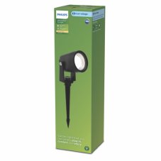 Philips 8720169386914 GardenLink Low Volt 24V Reuel venkovní zapichovací svítidlo/reflektor LED V125mm + hrot145mm 1,5W/180lm 2700K IP44 černá, bez napájania