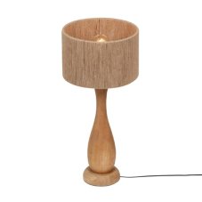 TRIO 567200130 TOBA stolná lampa V540mm 1xE27 drevo, béžová
