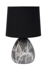 LUCIDE 47508/81/30 MARMO Lampička E14 1x40W čierna, biela