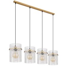 GLOBO 15698-4HM GORLEY závesné svietidlo 4xE27 zlatá, biela