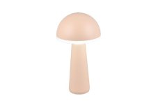 TRIO Reality R57716166 FUNGO venkovní stolní lampa SMD LED V310mm 2W/200lm 3000+4000+6500K IP54 písková, černá, nabíjecí baterie, USB-C port, nabíjecí stanice