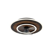 Stropní ventilátor se světlem LED 2700–6000K čierna, opálová IP20 GLOBO lighting TREVINO 03668 časovač