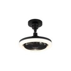 Stropní ventilátor se světlem LED 3000–6500K čierna, opálová IP20 GLOBO lighting LIDEA 03680S časovač