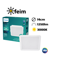 Philips 59465 MESON 125 SQ zápustné svítidlo LED 140x140mm 12,5W/1250lm 3000K bílá 8720169174009