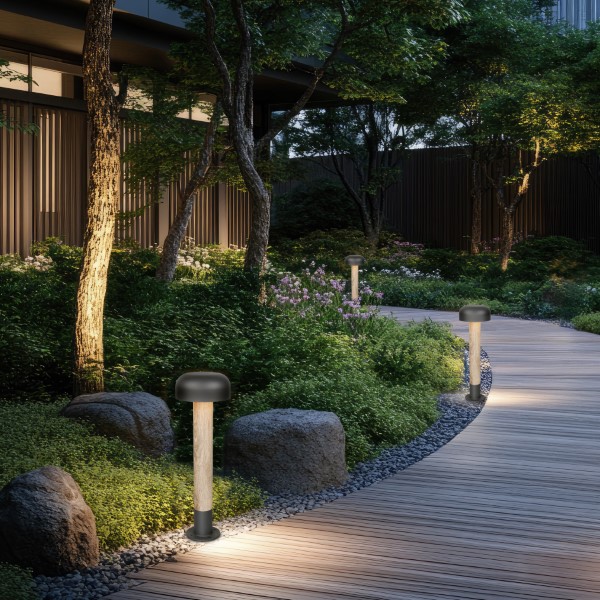 TRIO 562560178 FRASER vonkajšie stojanové svietidlo/stĺpik V540mm 1xE27 IP54 šedá, betónový vzhľad