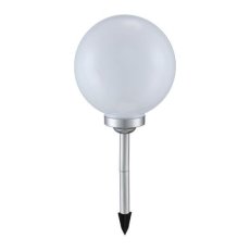 3377 GLOBO Exteriérové solární LED svítidlo, zapichovací Koule na osvětlení zahrad a teras, 4x 0,06W 4000K IP44 stříbrná, bílá