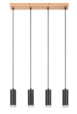 RABALUX 72124 Toras závěsné svítidlo 4xGU10 světlé dřevo, černá