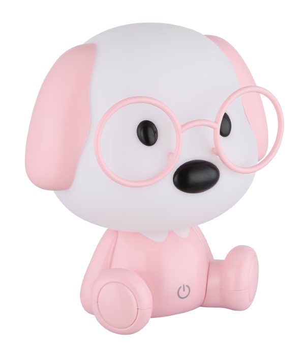 GLOBO 21761P PUPPY dotyková stolná lampička detská V200mm LED 1W 32lm 3000K ružová, biela, USB Cable incl., 3StepDIM