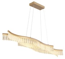 GLOBO 67348HG JULIET závěsné svítidlo LED 35W 4480/1560lm 3200K zlatá, křišťálový efekt