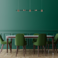 ITALUX PND-16374-5-BK-4K Remdal závěsné svítidlo LED 30W/2300lm 4000K mosaz