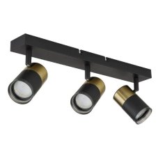 GLOBO 57850-3 BRISBON stropní bodové svítidlo/spot 3xGU10 černá, měděná matná