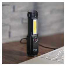 EMOS P3214 LED nabíjecí ruční svítilna 150lm Li-Ion 18650 micro USB IP44 černá