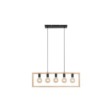 RABALUX 2294 Indigo závěsné svítidlo 5xE27 černá, buk