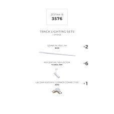 Lištové svietidlá SET 6x GU10 2 m biela Zuma Line Lisa Track 3576