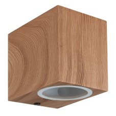 GLOBO 34164-1W VERONIKA vonkajšie nástenné svietidlo 1xGU10 IP44 imitácia dreva, priehľadná