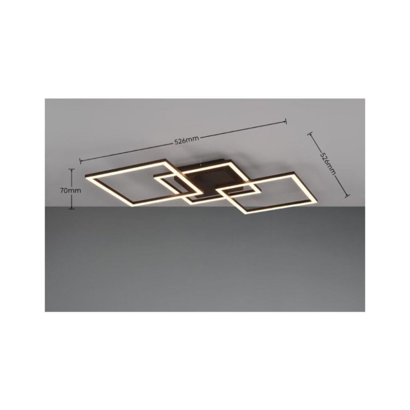 TRIO Reality R64493132 TRAIL stropné svietidlo SMD LED 31W/3550lm 3000K čierna matná