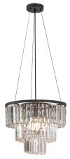 RABALUX 72265 Eloisa závěsné svítidlo D400mm 3xE27 černá, průhledná