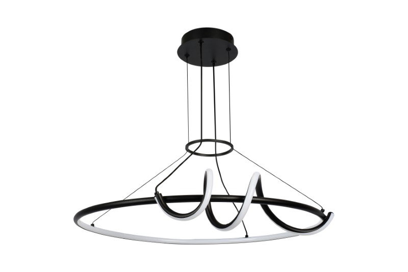 RABALUX 72022 Menazi závěsné svítidlo D635mm LED 46W/4160lm 3000-6500K černá, bílá, stmívatelné, dálkový ovladač