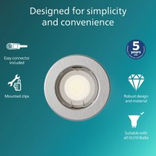 Zapuštěné svítidlo GU10 nikl IP20 PHILIPS Peridot 8720169392762