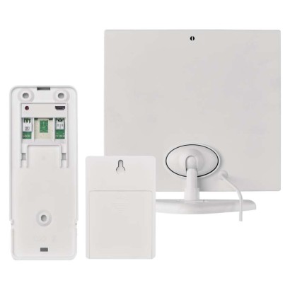 Emos H4030 GoSmart Domovní solární bezdrátový bateriový videozvonek, bílá, Wi-Fi