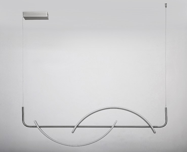 RABALUX 72233 Jarnelle závesné svietidlo LED 35W/2450lm 3000K saténová chrómová, biela