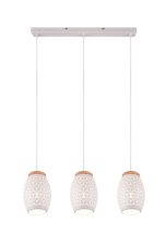 TRIO Reality R31573031 BIDAR závěsné svítidlo 3xE27 bílá matná